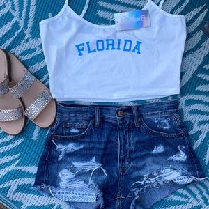 3 for $15🚨 NWT Florida Crop Tank Top